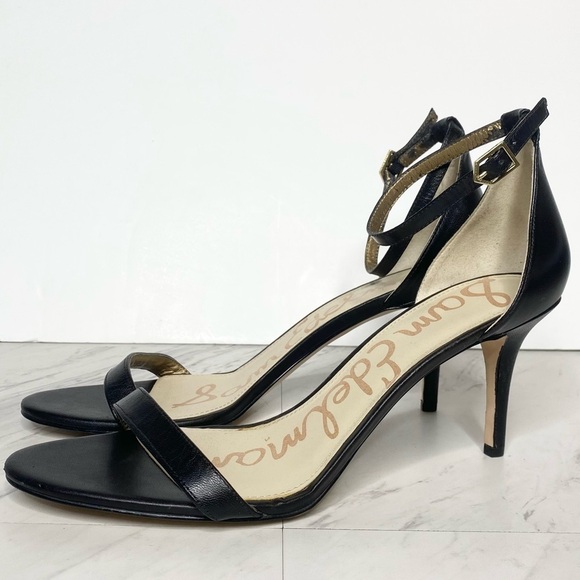 Sam Edelman Shoes - Sam Edelman Patti Black Leather Heeled Sandal 11 1/2 M